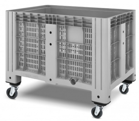Контейнер iBox перфорированный на колесах, 1200x800x800 мм